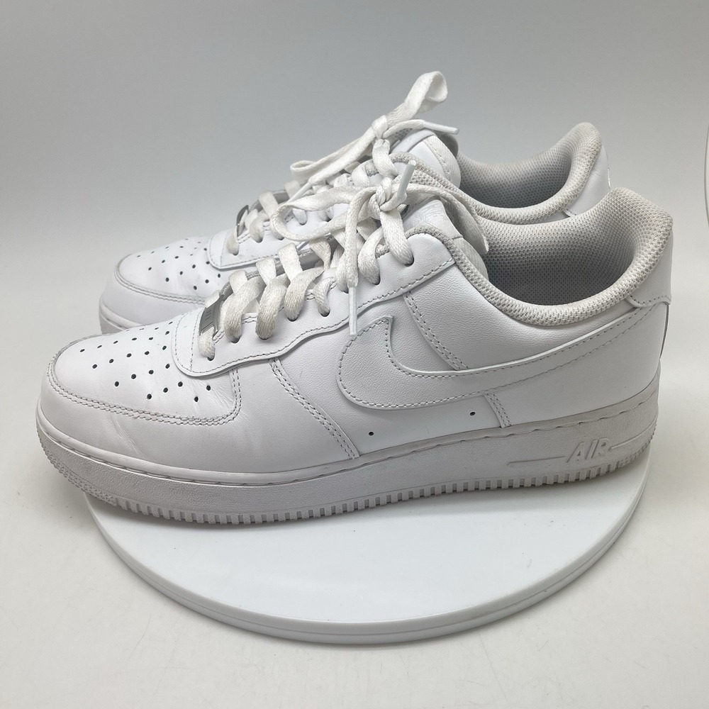 Nike Air Force‎ 1 07 Sneakers Mens 9.5 White Leather CW2288-111 Casual Shoes - Picture 3 of 11